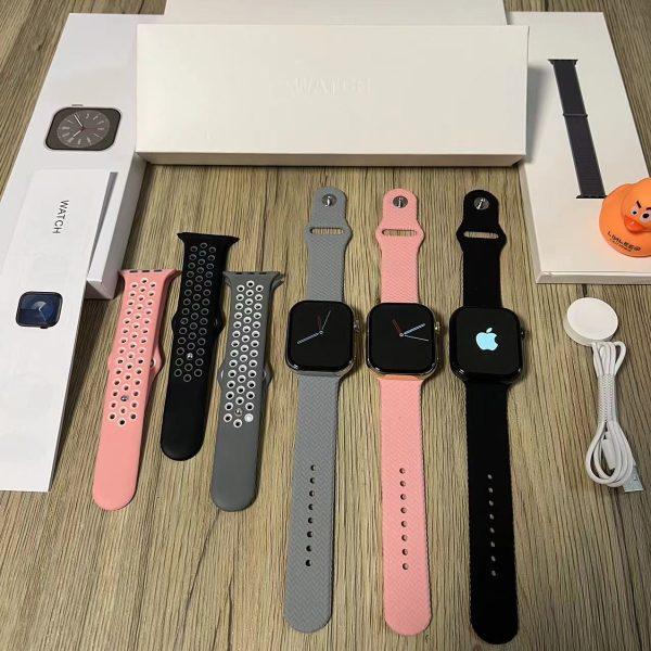 Apple Logo Series 9 Smart Watch- With 2 Straps – Premium Quality Apple Logo Smart Watch With Big Display - The Pak Shop