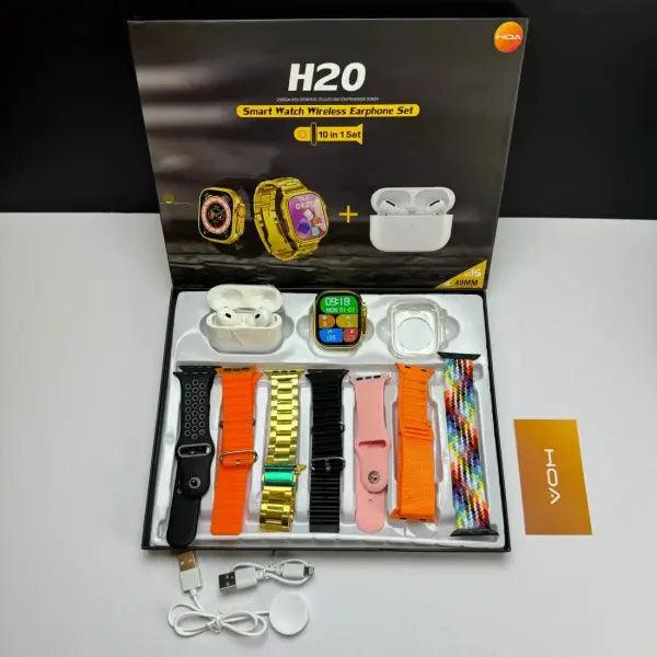 H20 Ultra Smartwatch 10 In 1 + Free Airpods - The Pak Shop