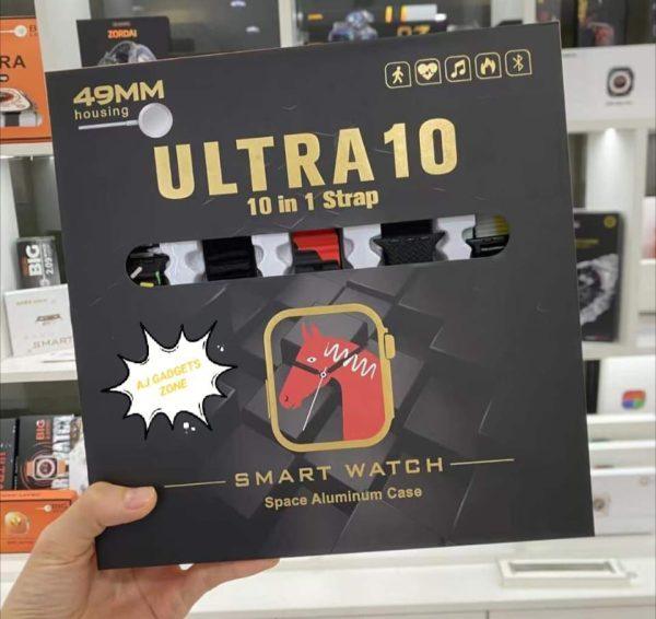 Ultra 10 Smart Watch | 10 In 1 Straps+jelly Case - The Pak Shop